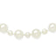 Majestik 7 and 12mm White Imitation Shell Pearl Hand-knotted Slip-on Necklace