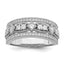 59-Stone Micro-Pavé Cubic Zirconia Wedding Band in Sterling Silver, 7mm, Size 6–8 - Sophia Jewelers
