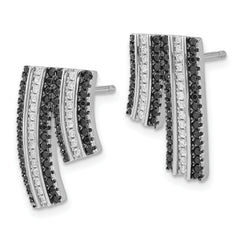 Sophia Jewelers 925 Sterling Silver CZ Multi-Color Dangle Earrings