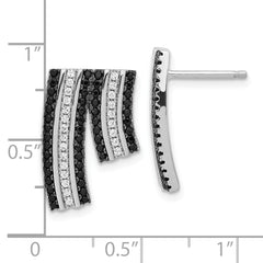 Sophia Jewelers 925 Sterling Silver CZ Multi-Color Dangle Earrings