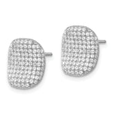 Sophia Jewelers 925 Sterling Silver CZ Cluster Earrings Polished Elegance