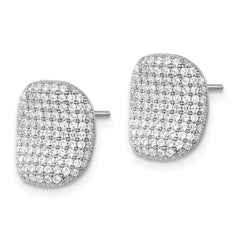 Sophia Jewelers 925 Sterling Silver CZ Cluster Earrings Polished Elegance