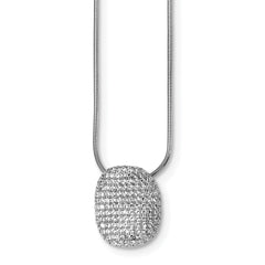 Sterling Silver 925 Necklace with CZ Embers Elegant Pendant - 18