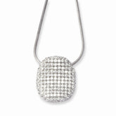 Sterling Silver 925 Necklace with CZ Embers Elegant Pendant - 18