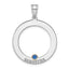 SS/Rhod-plated 1 Birthstone Circle with 14k Bezel Family Pendant
