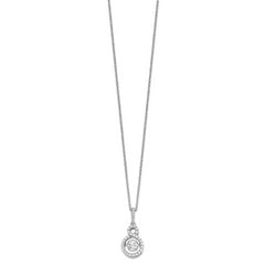 Sophia Jewelers Sterling Silver CZ Infinity Necklace with Moving Center