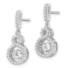 Brilliant Embers Sterling Silver CZ Infinity Dangle Earrings for Women