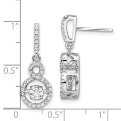 Brilliant Embers Sterling Silver CZ Infinity Dangle Earrings for Women