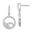 Cubic Zirconia Wing Dangle Earrings in Sterling Silver - Sophia Jewelers