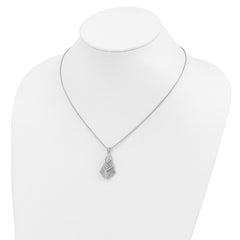 Sterling Silver 925 Micro Pavé CZ Necklace with Extender Elegant and Modern