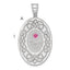 Sterling Silver Rhodium-plated Crystal Family Pendant