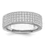 Brilliant Embers Sterling Silver Rhodium-plated 142 Stone Micro Pav‚ CZ Ring