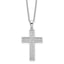 Brilliant Embers Sterling Silver Rhodium-plated 68 Stone 18 inch Micro Pav‚ CZ Polished Cross Necklace with 2 Inch Extender