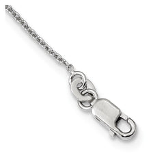 Sterling Silver Heart Necklace with CZ Embers, Elegant 18 Chain - 18