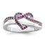 Micro-Pavé White Cubic Zirconia Heart Ring in Sterling Silver - Sophia Jewelers