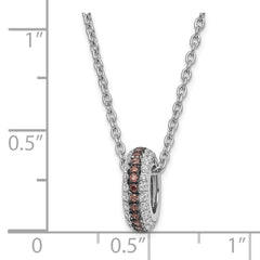 Sterling Silver CZ Pendant Necklace with True Fire Polished Elegance