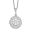 Brilliant Embers Sterling Silver Rhodium-plated 103 Stone 18 inch Micro Pav‚ CZ Necklace with 2 Inch Extender