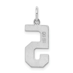 Sterling Silver/Rhodium-plated Polished Number 5 Charm