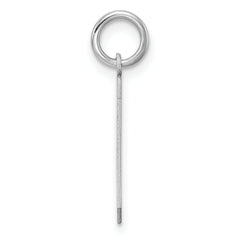 Sterling Silver/Rhodium-plated Polished Number 9 Charm