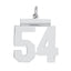 Sterling/Silver Rhodium-plated Polished Number 54 Charm