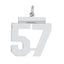 Sterling/Silver Rhodium-plated Polished Number 57 Charm