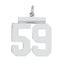 Sterling/Silver Rhodium-plated Polished Number 59 Charm