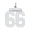Sterling/Silver Rhodium-plated Polished Number 66 Charm