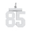 Sterling/Silver Rhodium-plated Polished Number 85 Charm