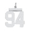 Sterling/Silver Rhodium-plated Polished Number 94 Charm