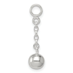 Sterling Silver Polished Bead 1/2in Dangle Enhancer