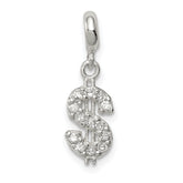 Sterling Silver CZ Dollar Sign Enhancer