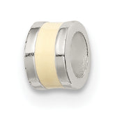 Sterling Silver Cream Enameled Spacer Enhancer