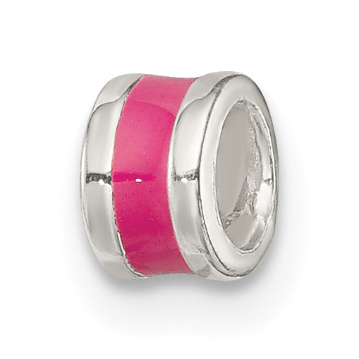 Sterling Silver Hot Pink Enameled Spacer Enhancer