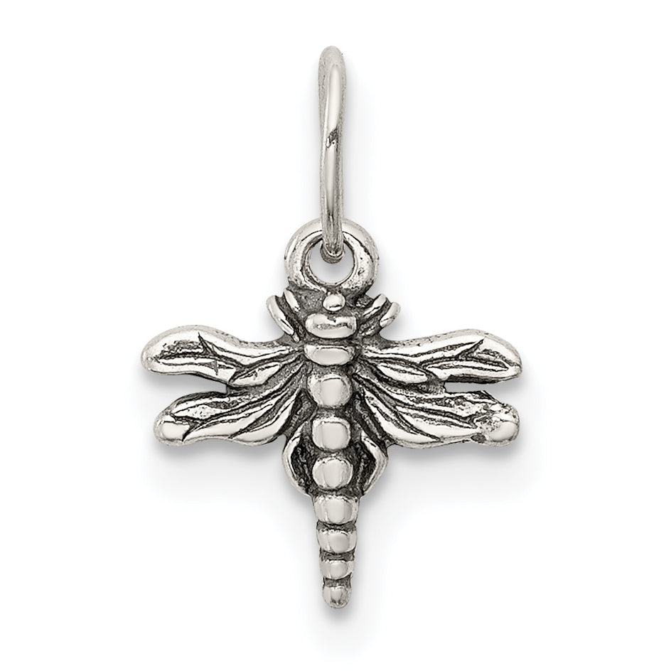 Sterling Silver Antiqued Dragonfly Charm