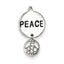 Sterling Silver Peace Sign CZ Pendant