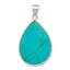 Sterling Silver Teardrop Turquoise Pendant