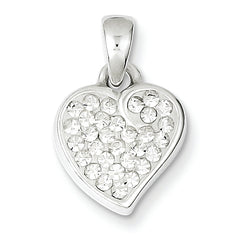 Sterling Silver Stellux Crystal Heart Pendant