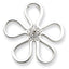 Sterling Silver Stellux Crystal Flower Pendant