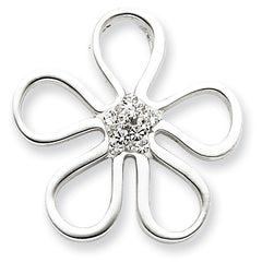 Sterling Silver Stellux Crystal Flower Pendant