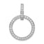 Round Cubic Zirconia Circle Pendant in Sterling Silver, 34mm - Sophia Jewelers