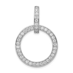 Sterling Silver CZ Circle Pendant