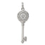 Cubic Zirconia Key Pendant in Sterling Silver, 49mm - Sophia Jewelers