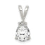 Sterling Silver Pear CZ Pendant