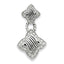 Sterling Silver Antiqued CZ Pendant