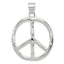 Peace Sign Pendant in Sterling Silver, 43mm - Sophia Jewelers