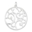 Fancy Round Cubic Zirconia Pendant in Sterling Silver, 49mm - Sophia Jewelers