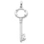 Cubic Zirconia Key Pendant in Sterling Silver, 42mm - Sophia Jewelers