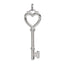 Open Heart Key Pendant in Sterling Silver, 52mm, Large - Sophia Jewelers