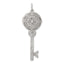 Cubic Zirconia Filigree Key Locket Pendant in Sterling Silver, 49mm - Sophia Jewelers