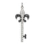 Fleur-de-Lis Key Pendant in Sterling Silver, 50mm - Sophia Jewelers